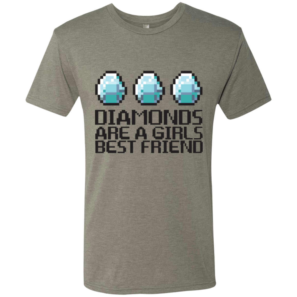 T-Shirts Venetian Grey / Small Diamonds Are A Girls Best Friend Men's Triblend T-Shirt