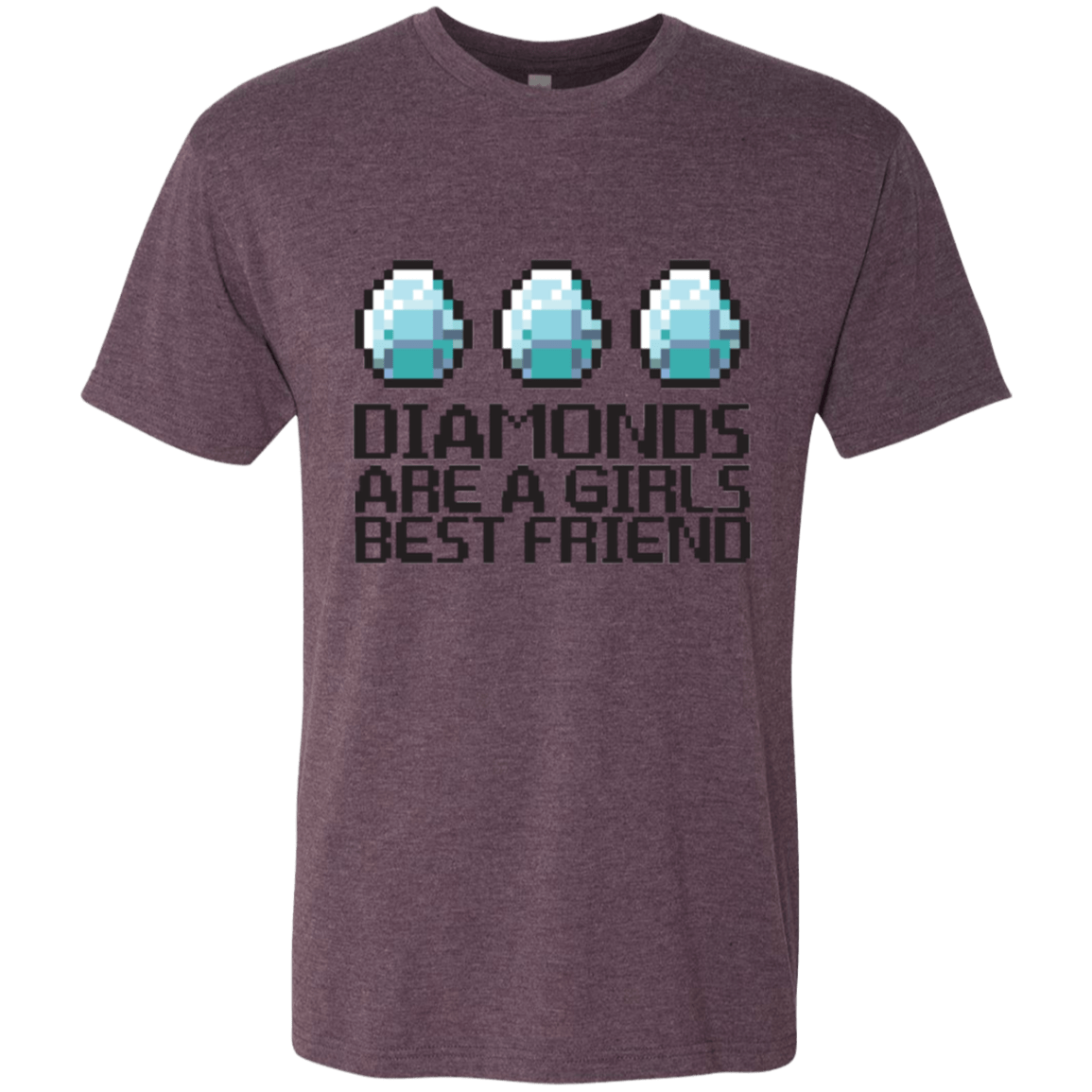 T-Shirts Vintage Purple / Small Diamonds Are A Girls Best Friend Men's Triblend T-Shirt