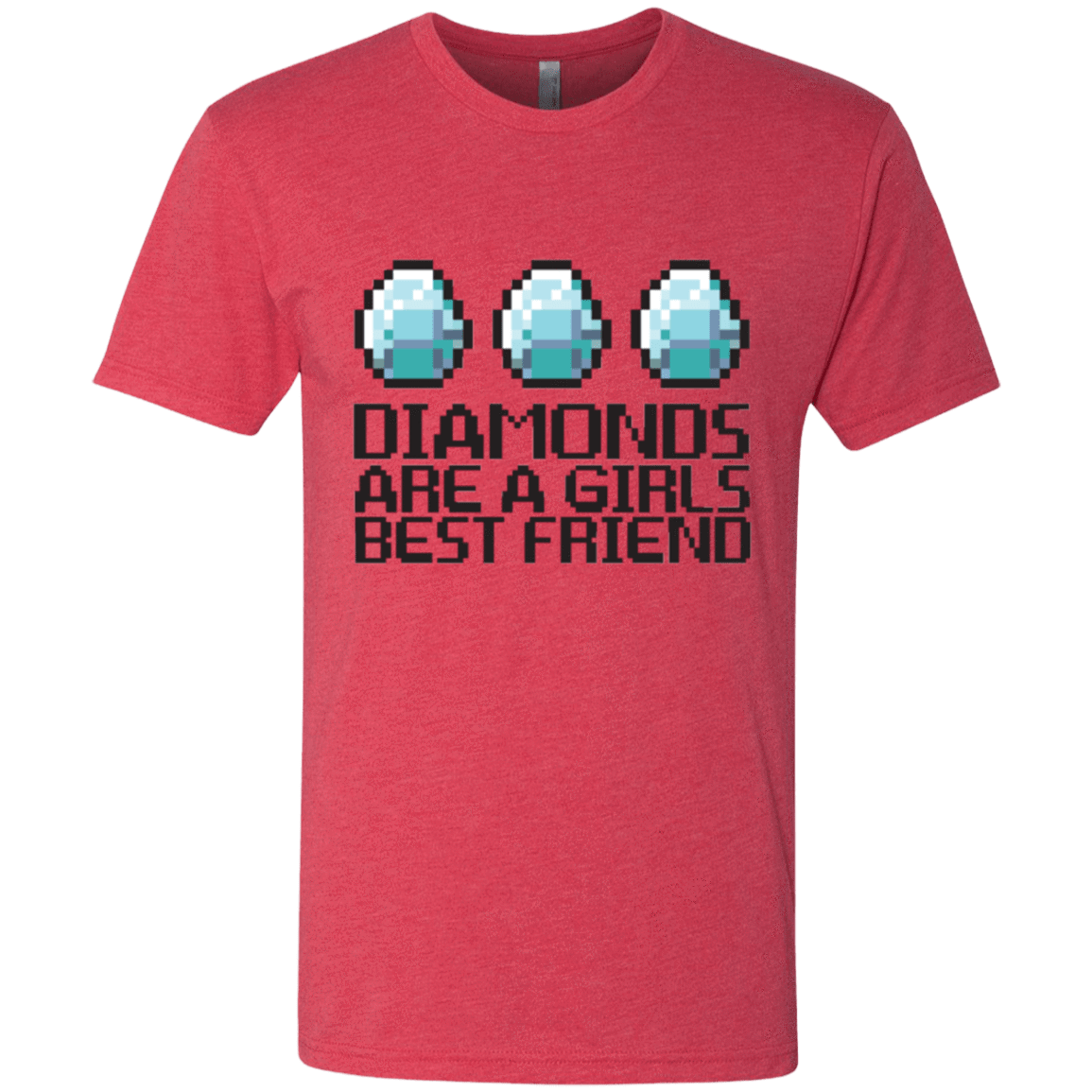 T-Shirts Vintage Red / Small Diamonds Are A Girls Best Friend Men's Triblend T-Shirt