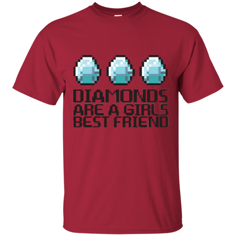 T-Shirts Cardinal / Small Diamonds Are A Girls Best Friend T-Shirt
