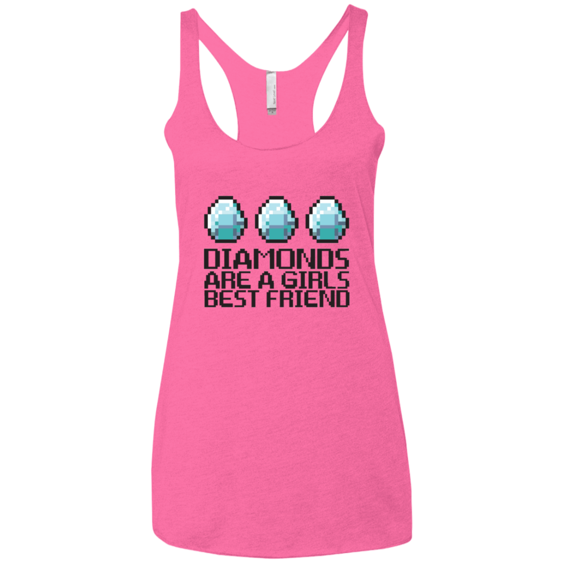 T-Shirts Vintage Pink / X-Small Diamonds Are A Girls Best Friend Women's Triblend Racerback Tank