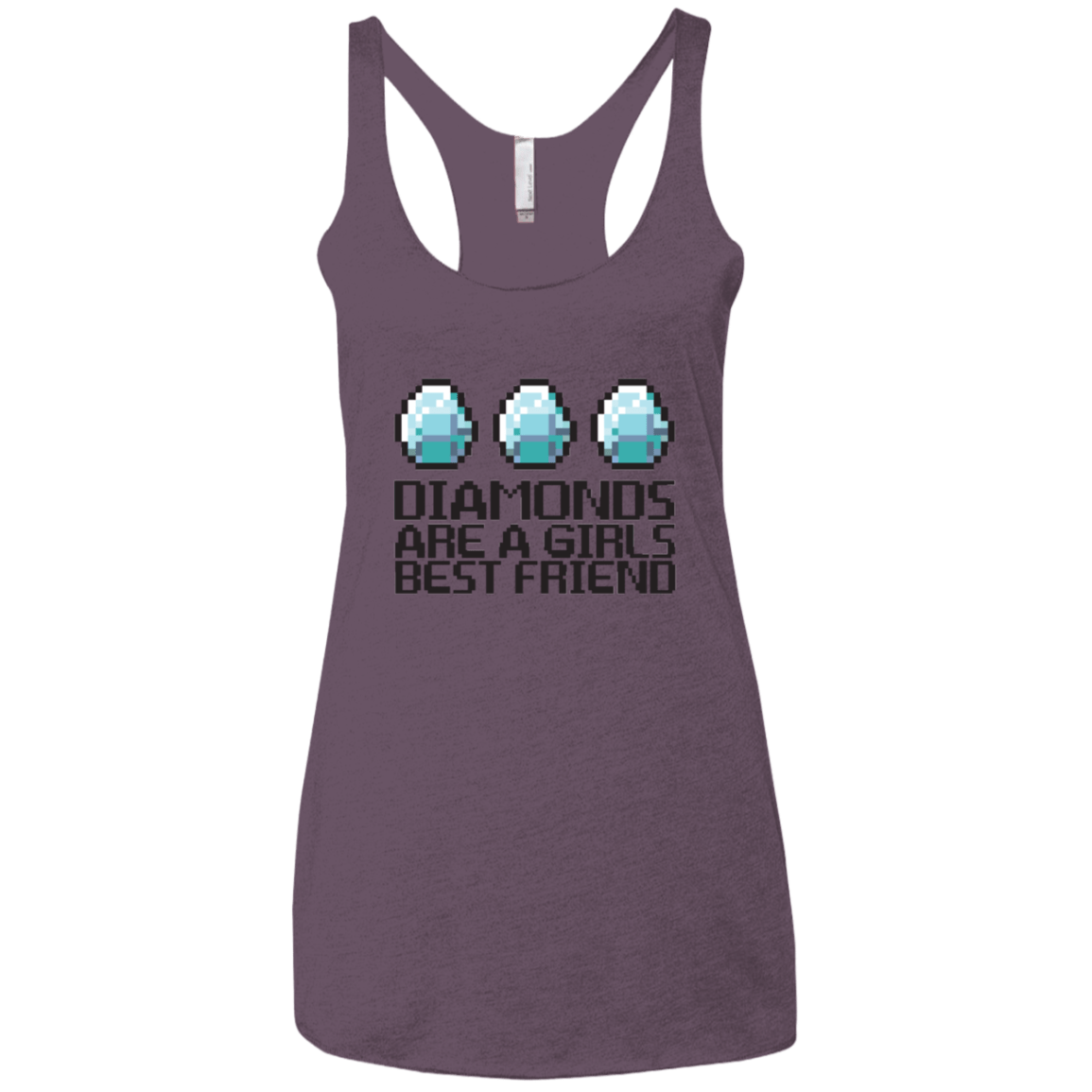 T-Shirts Vintage Purple / X-Small Diamonds Are A Girls Best Friend Women's Triblend Racerback Tank