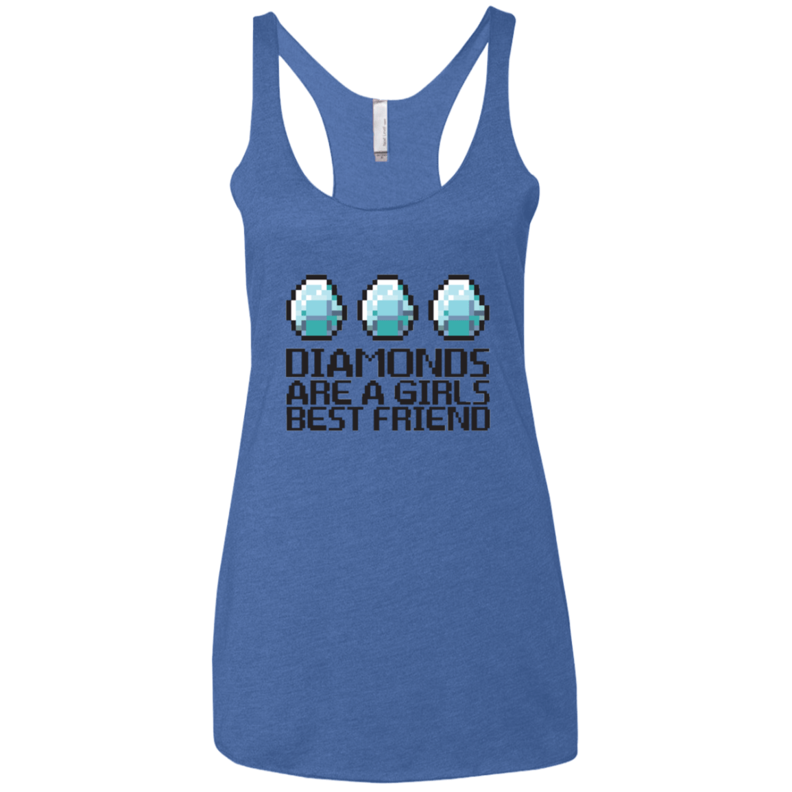 T-Shirts Vintage Royal / X-Small Diamonds Are A Girls Best Friend Women's Triblend Racerback Tank