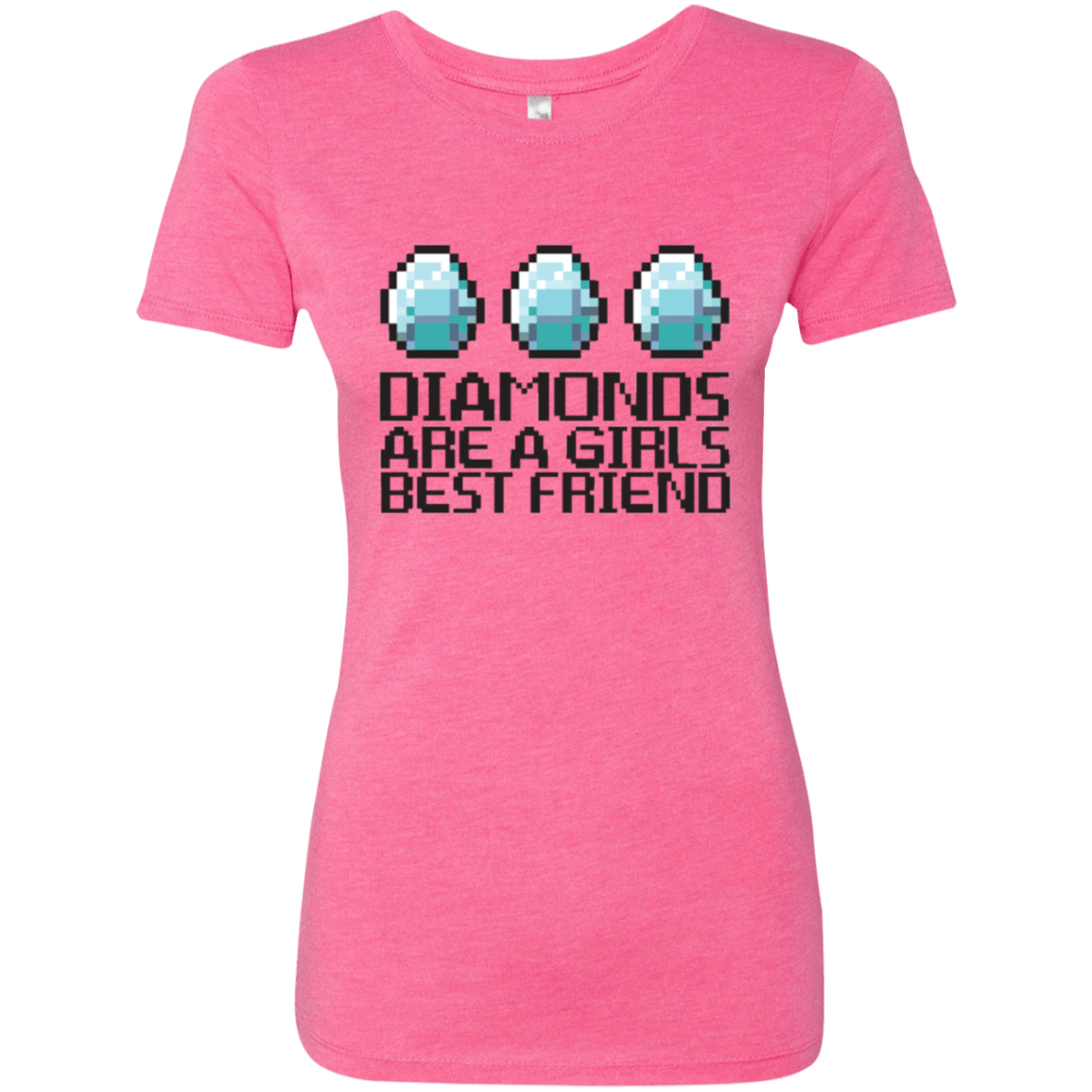 T-Shirts Vintage Pink / Small Diamonds Are A Girls Best Friend Women's Triblend T-Shirt