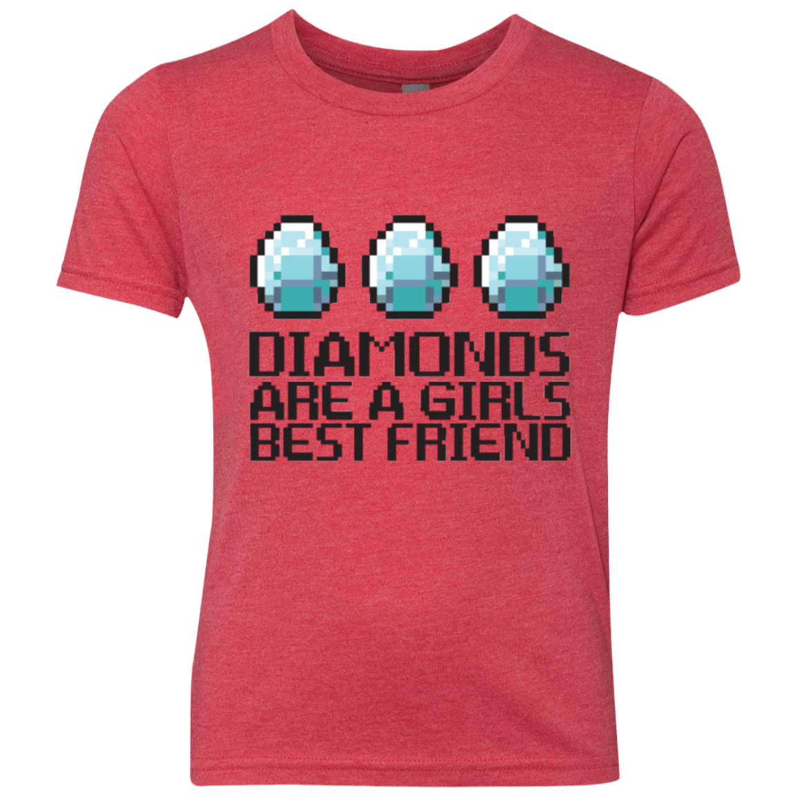 T-Shirts Vintage Red / YXS Diamonds Are A Girls Best Friend Youth Triblend T-Shirt