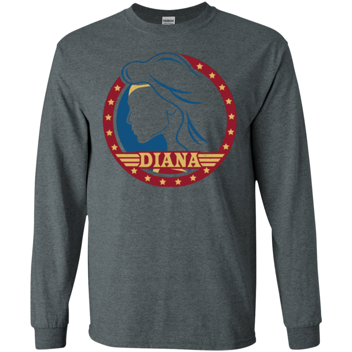 T-Shirts Dark Heather / S Diana Men's Long Sleeve T-Shirt