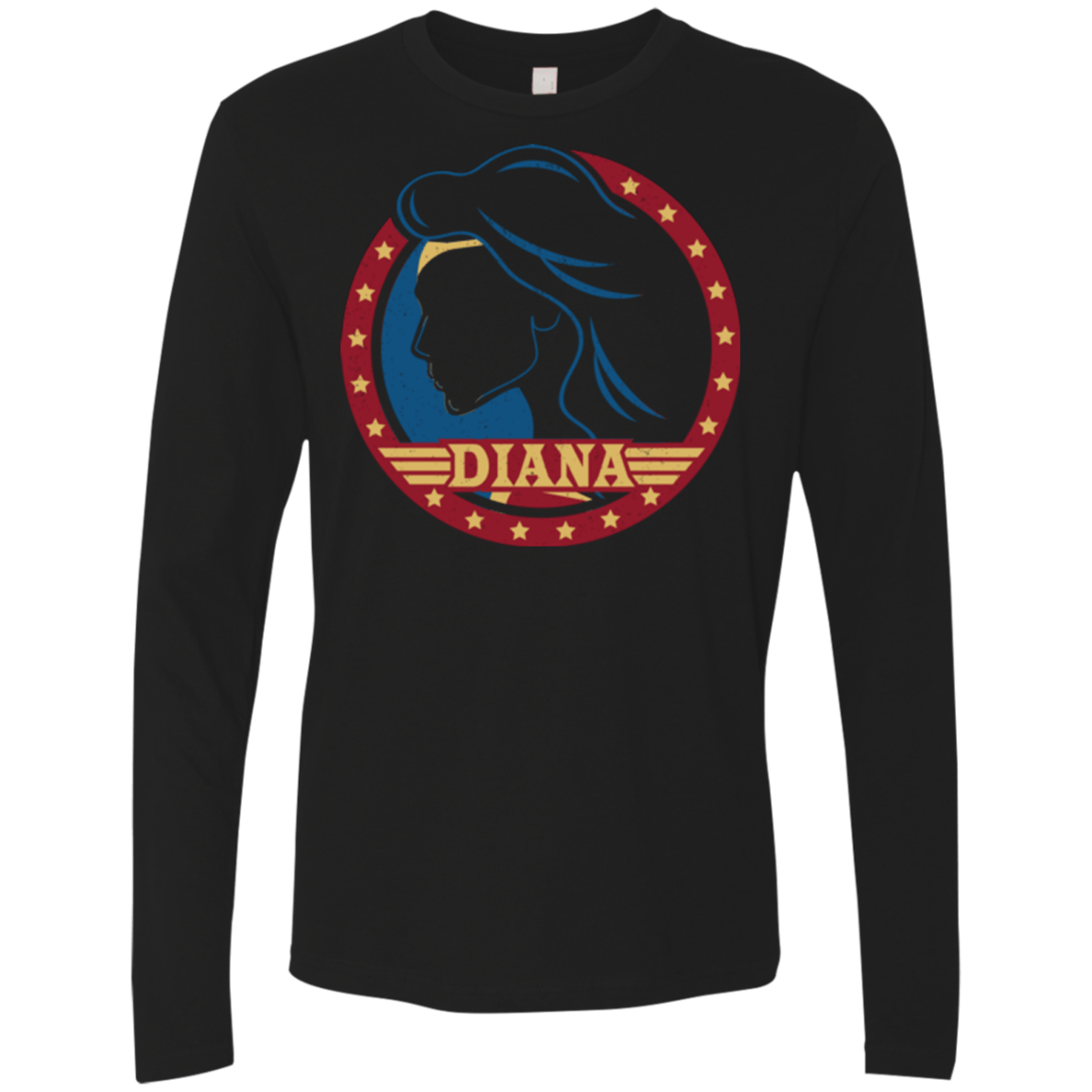 T-Shirts Black / S Diana Men's Premium Long Sleeve