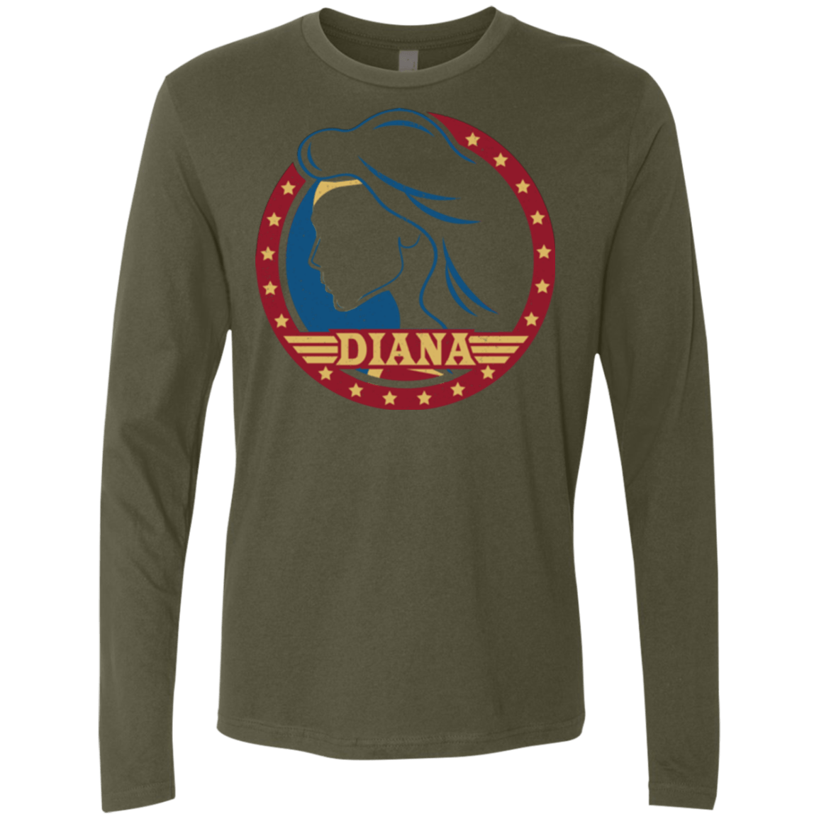 T-Shirts Military Green / S Diana Men's Premium Long Sleeve