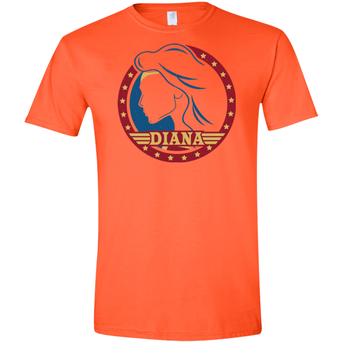 T-Shirts Orange / S Diana Men's Semi-Fitted Softstyle