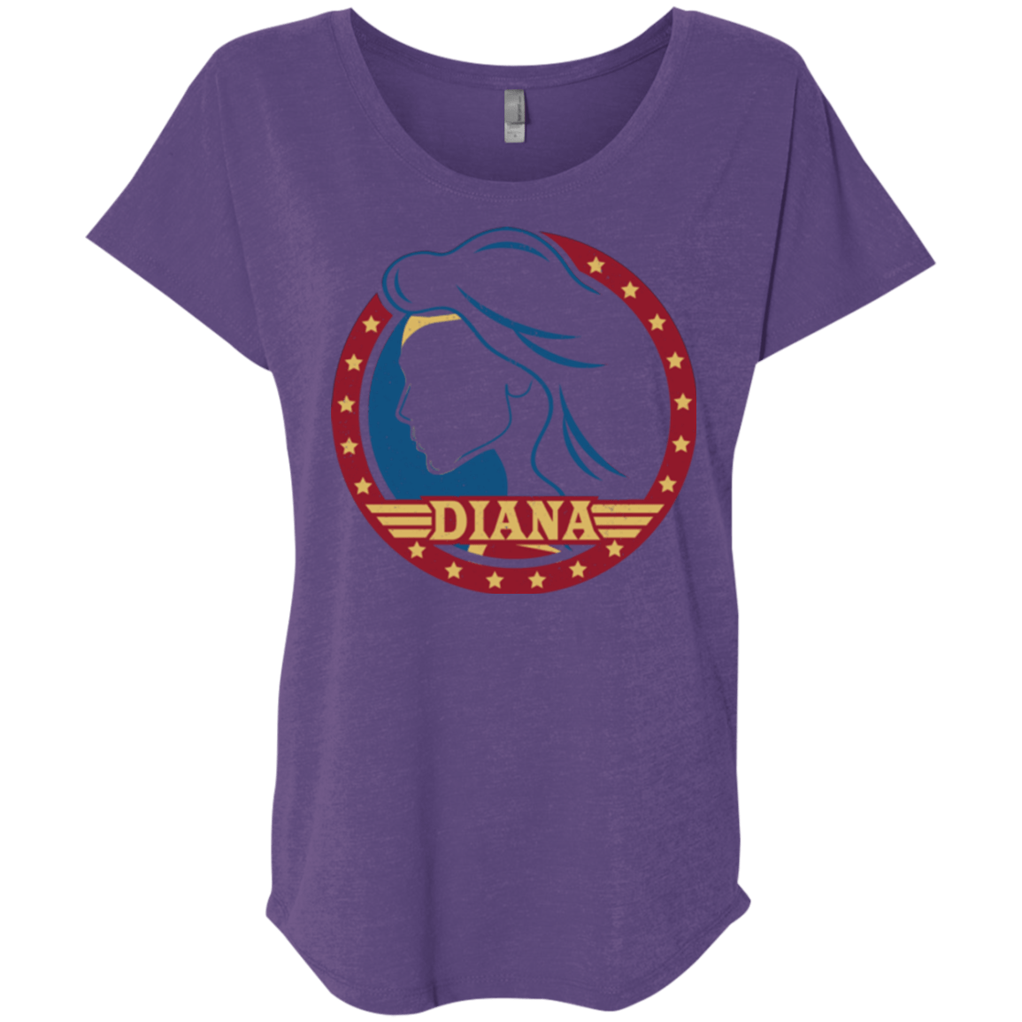 T-Shirts Purple Rush / X-Small Diana Triblend Dolman Sleeve