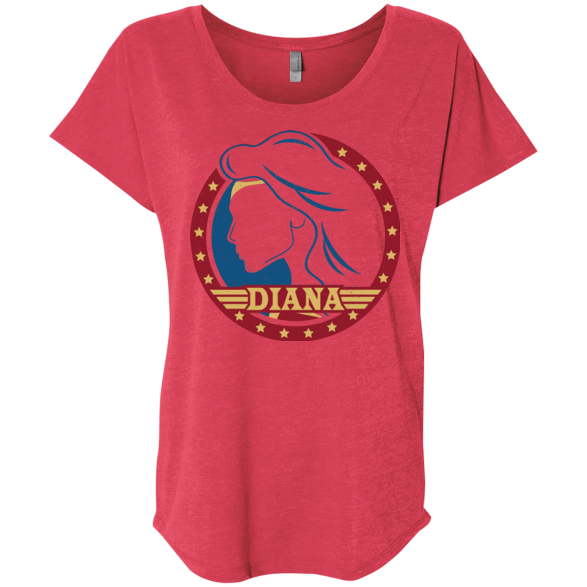 T-Shirts Vintage Red / X-Small Diana Triblend Dolman Sleeve
