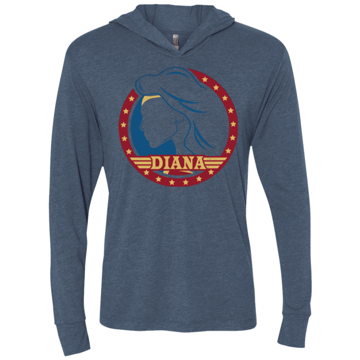 T-Shirts Indigo / X-Small Diana Triblend Long Sleeve Hoodie Tee