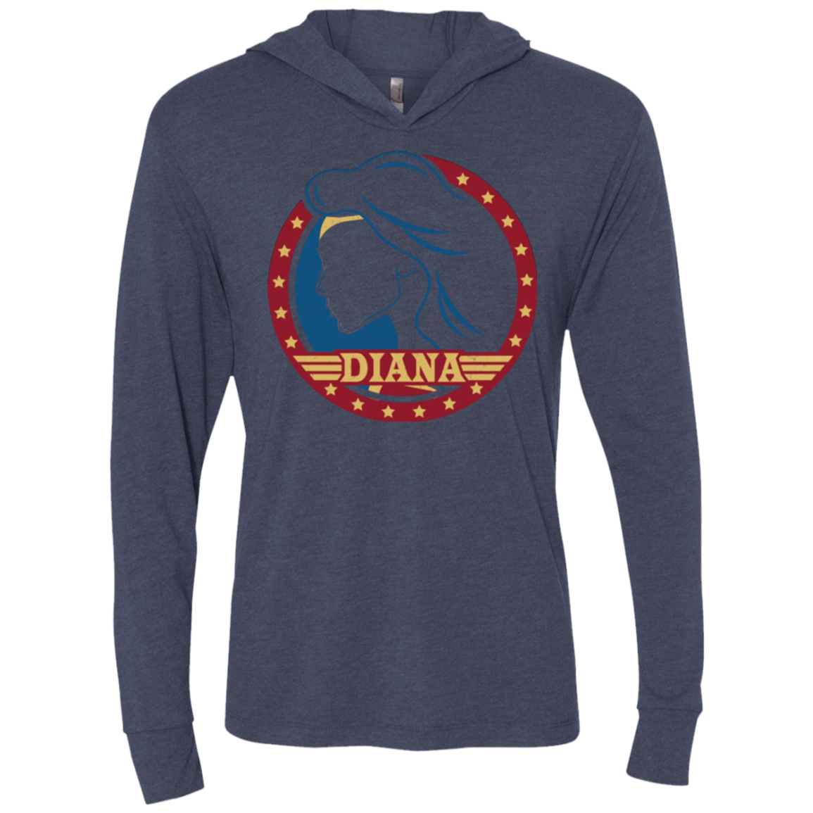 T-Shirts Vintage Navy / X-Small Diana Triblend Long Sleeve Hoodie Tee