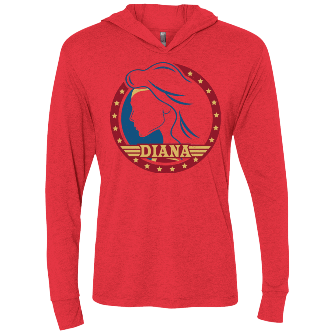 T-Shirts Vintage Red / X-Small Diana Triblend Long Sleeve Hoodie Tee
