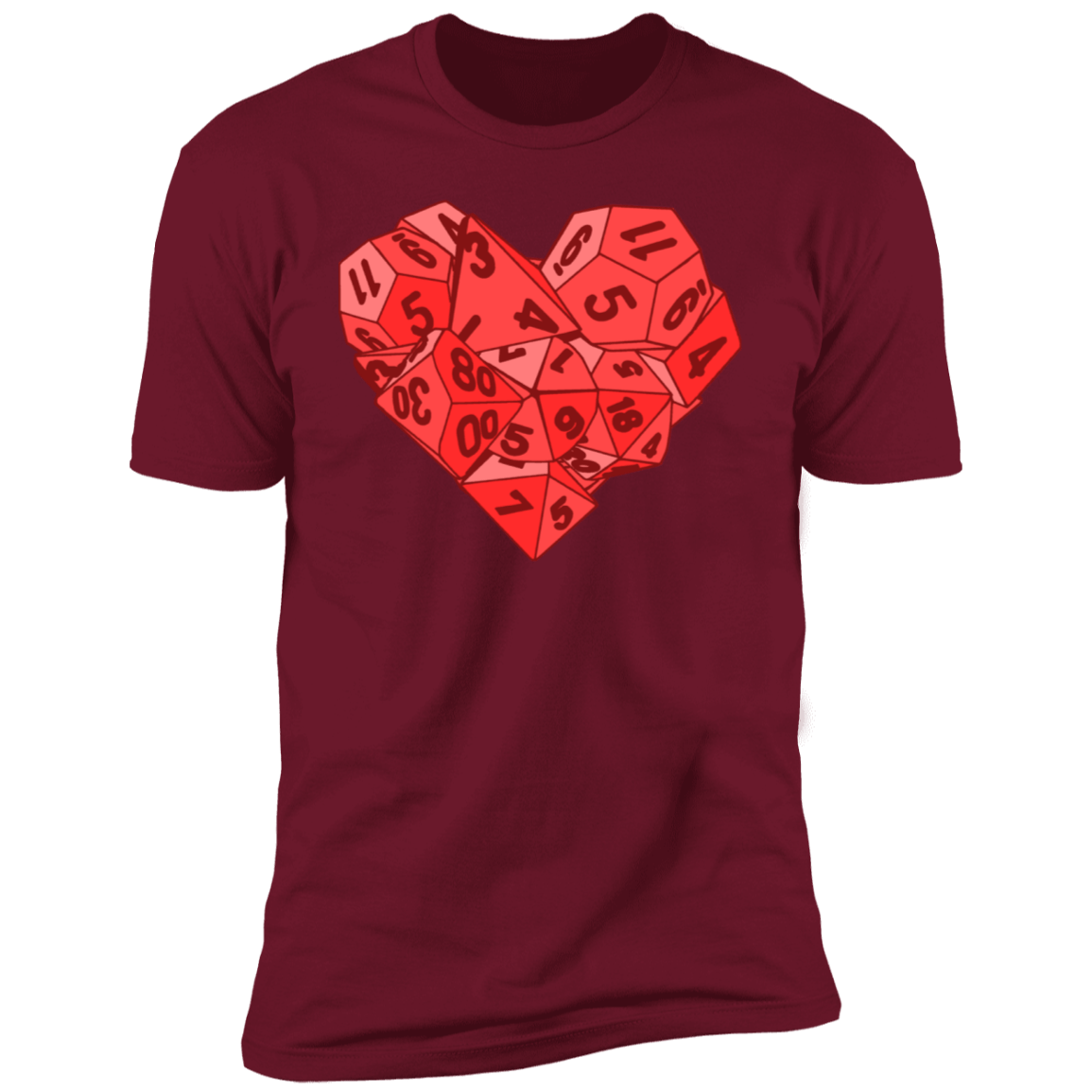 T-Shirts Cardinal / S Dice Heart Men's Premium T-Shirt