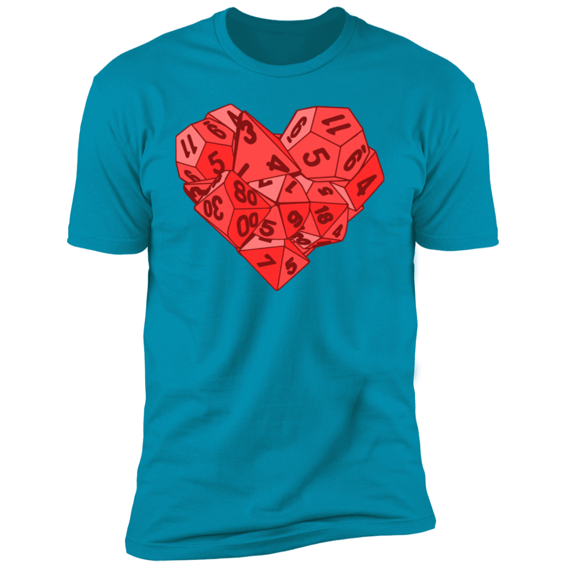 T-Shirts Turquoise / S Dice Heart Men's Premium T-Shirt