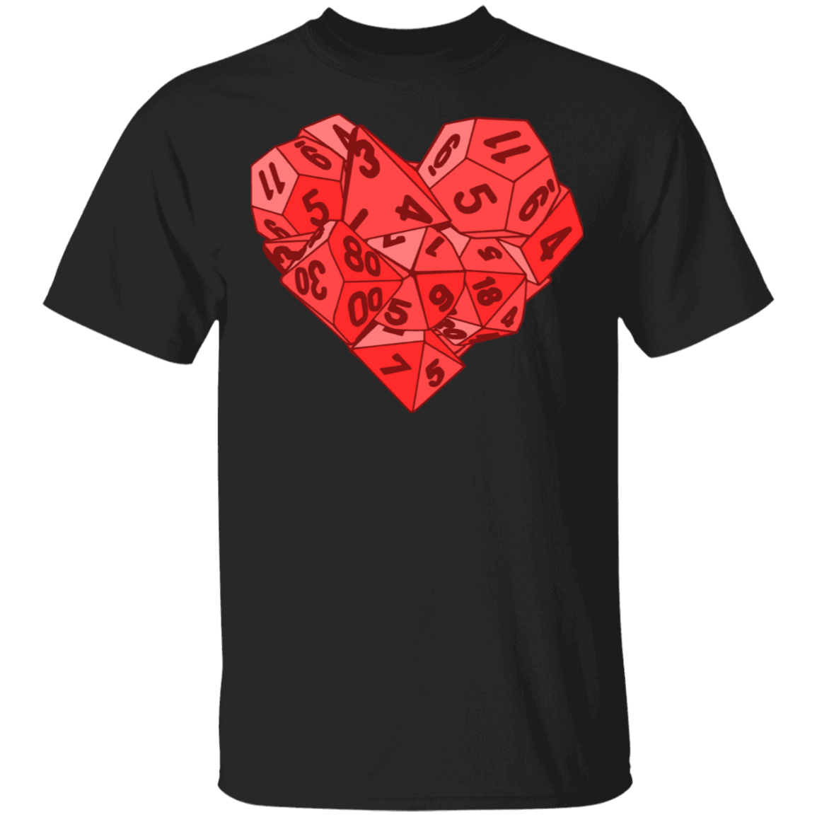 T-Shirts Black / S Dice Heart T-Shirt