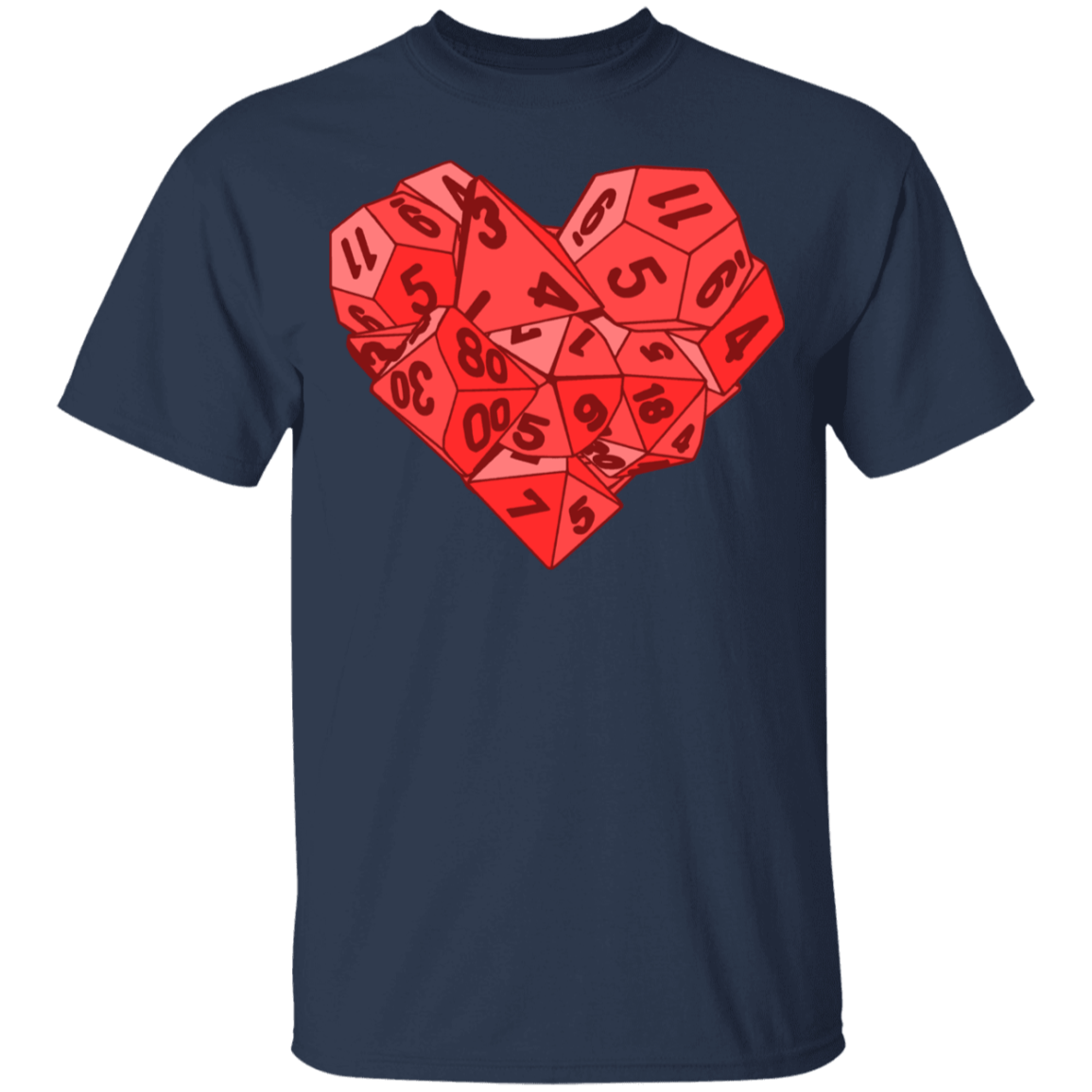 T-Shirts Navy / YXS Dice Heart Youth T-Shirt
