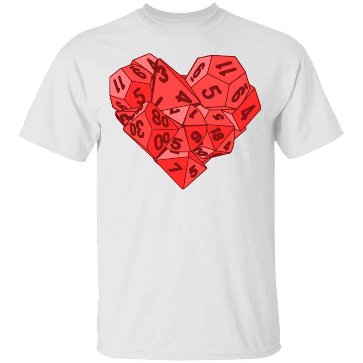 T-Shirts White / YXS Dice Heart Youth T-Shirt