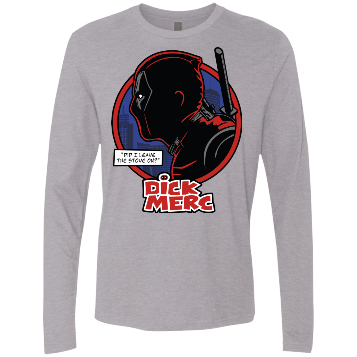 T-Shirts Heather Grey / S Dick Merc Men's Premium Long Sleeve