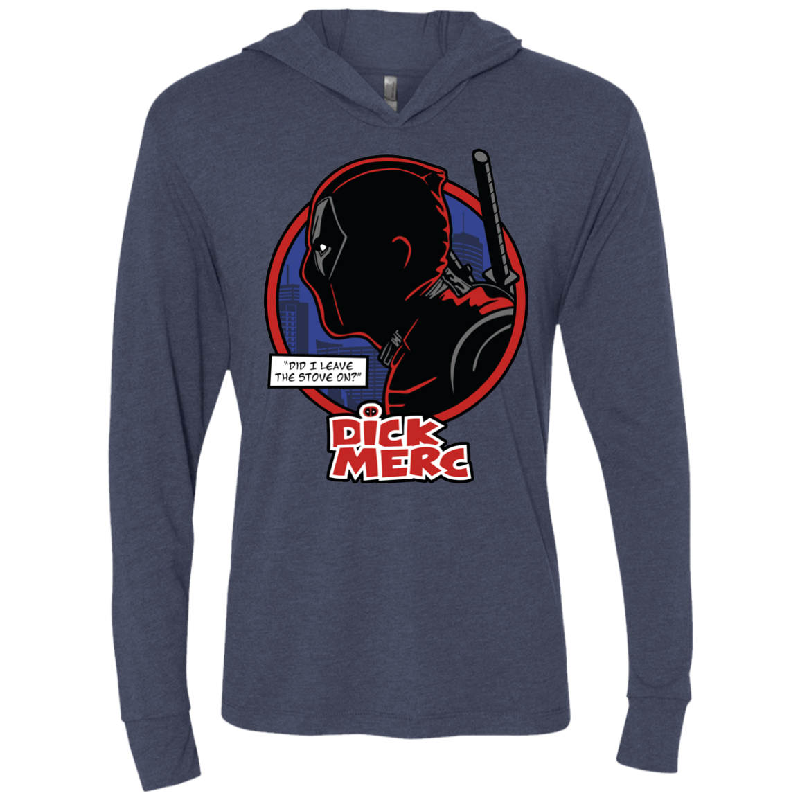 T-Shirts Vintage Navy / X-Small Dick Merc Triblend Long Sleeve Hoodie Tee
