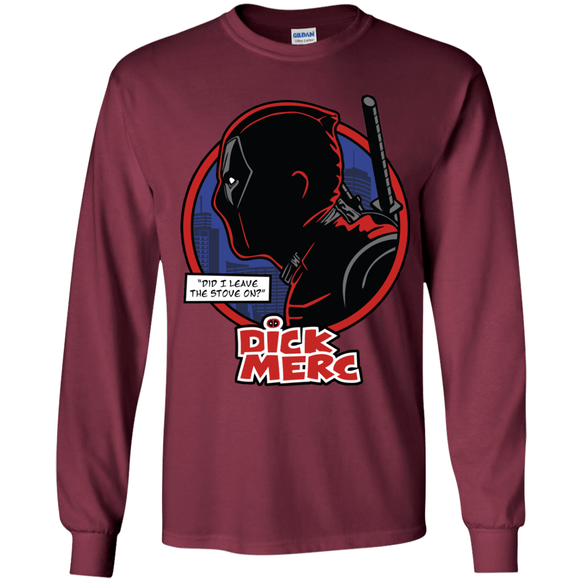 T-Shirts Maroon / YS Dick Merc Youth Long Sleeve T-Shirt
