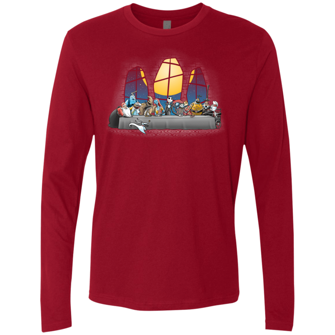 T-Shirts Cardinal / S Dinner Before Christmas Men's Premium Long Sleeve