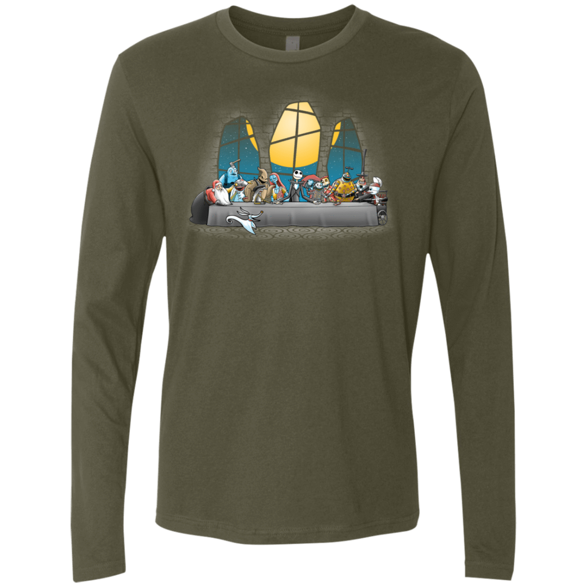T-Shirts Military Green / S Dinner Before Christmas Men's Premium Long Sleeve