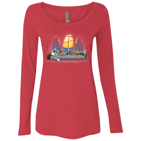 T-Shirts Vintage Red / S Dinner Before Christmas Women's Triblend Long Sleeve Shirt