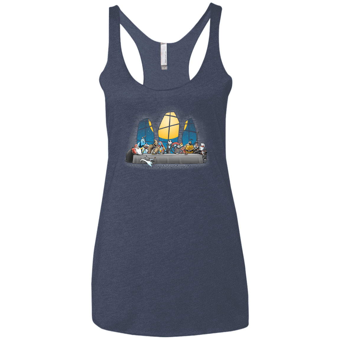 T-Shirts Vintage Navy / X-Small Dinner Before Christmas Women's Triblend Racerback Tank