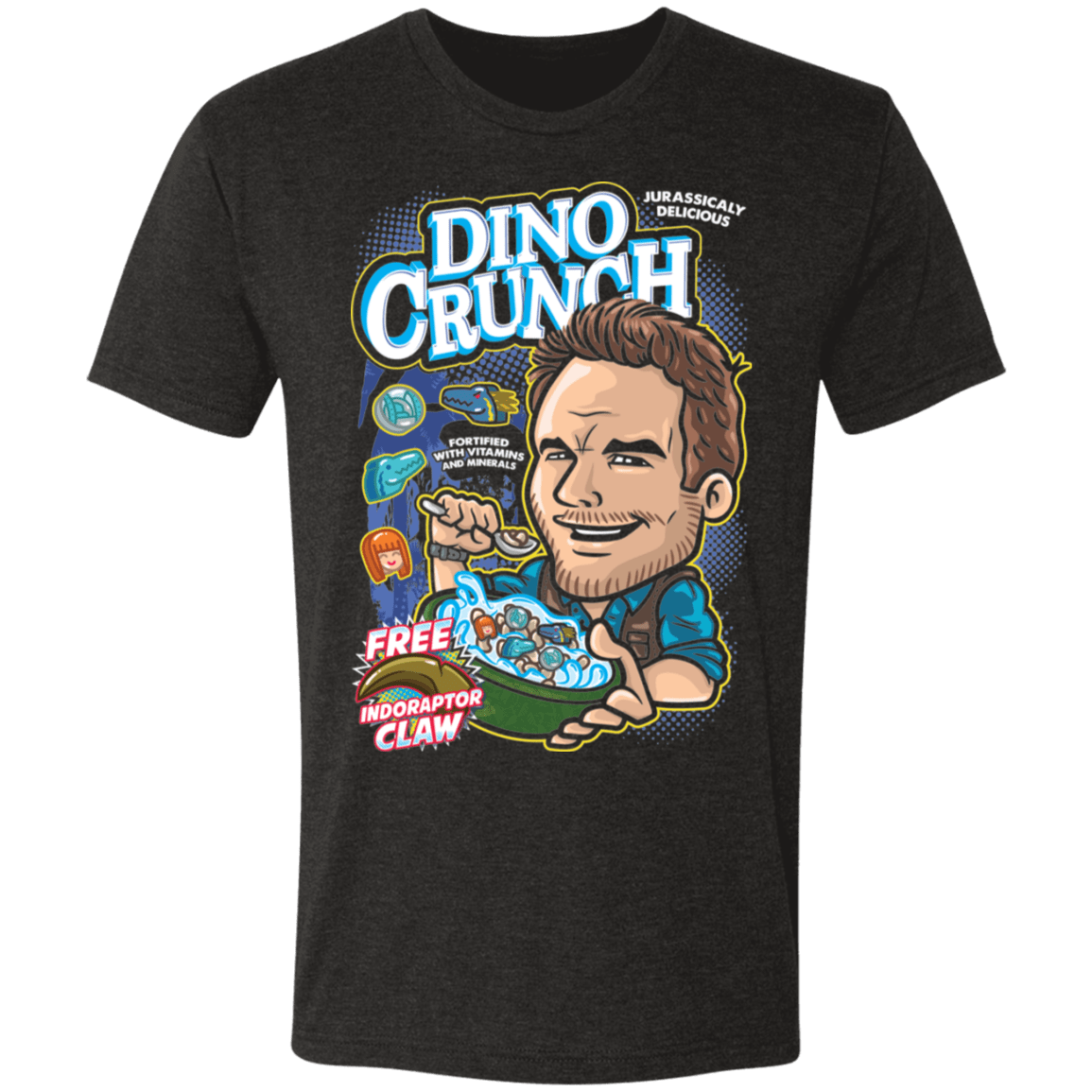T-Shirts Vintage Black / S Dino Crunch Men's Triblend T-Shirt