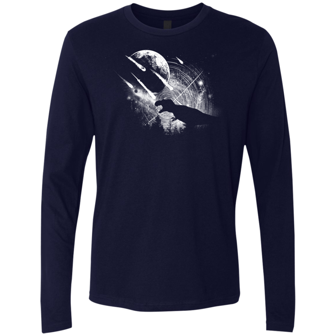 T-Shirts Midnight Navy / Small Dino death Men's Premium Long Sleeve