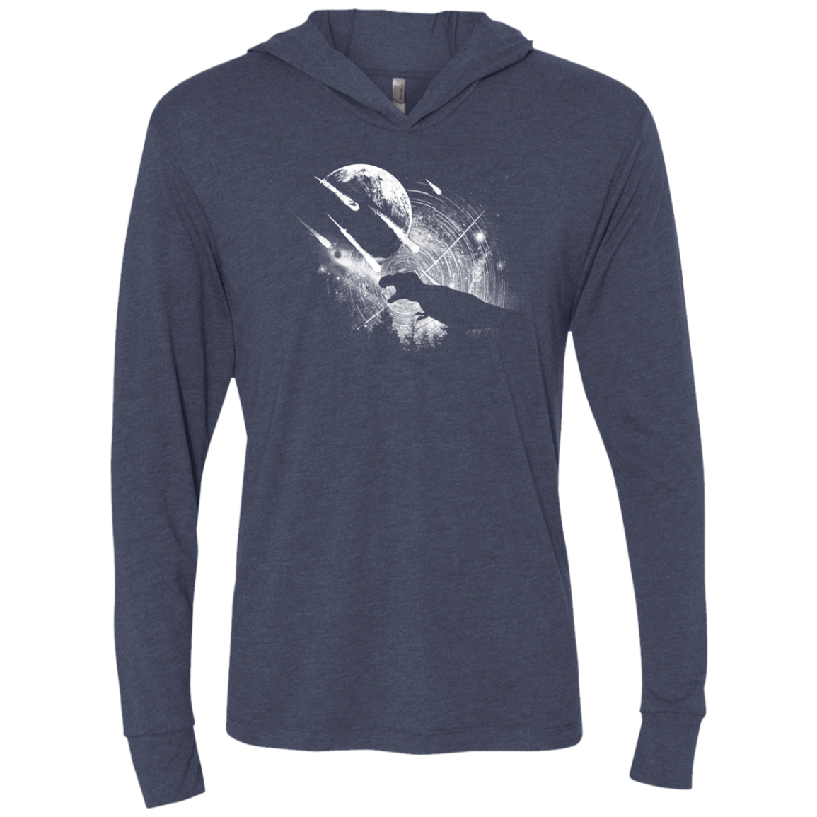 T-Shirts Vintage Navy / X-Small Dino death Triblend Long Sleeve Hoodie Tee