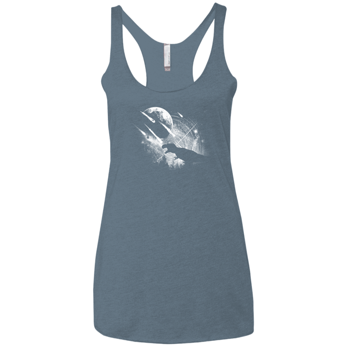 T-Shirts Indigo / X-Small Dino death Women's Triblend Racerback Tank