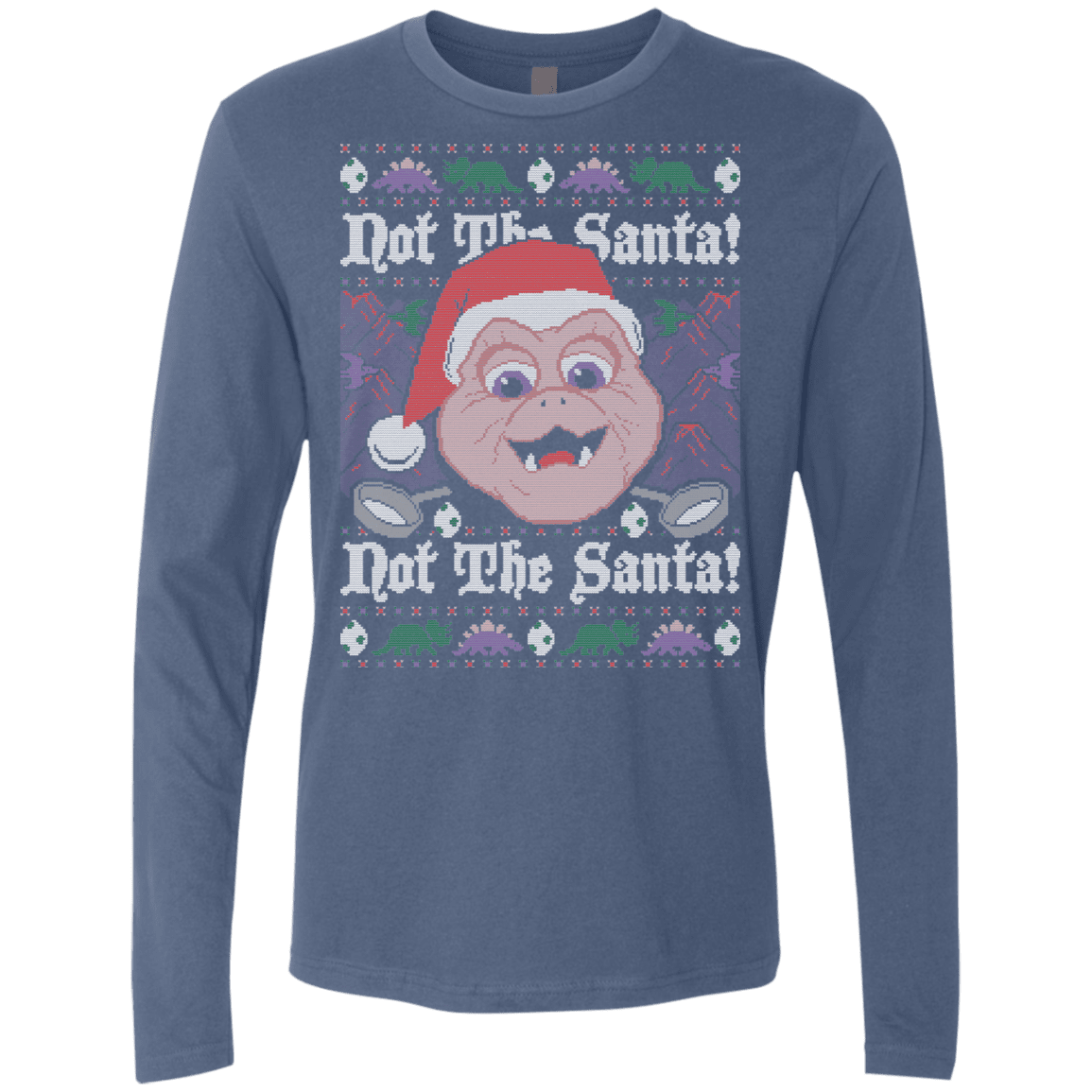 T-Shirts Indigo / Small Dinosaurs Men's Premium Long Sleeve