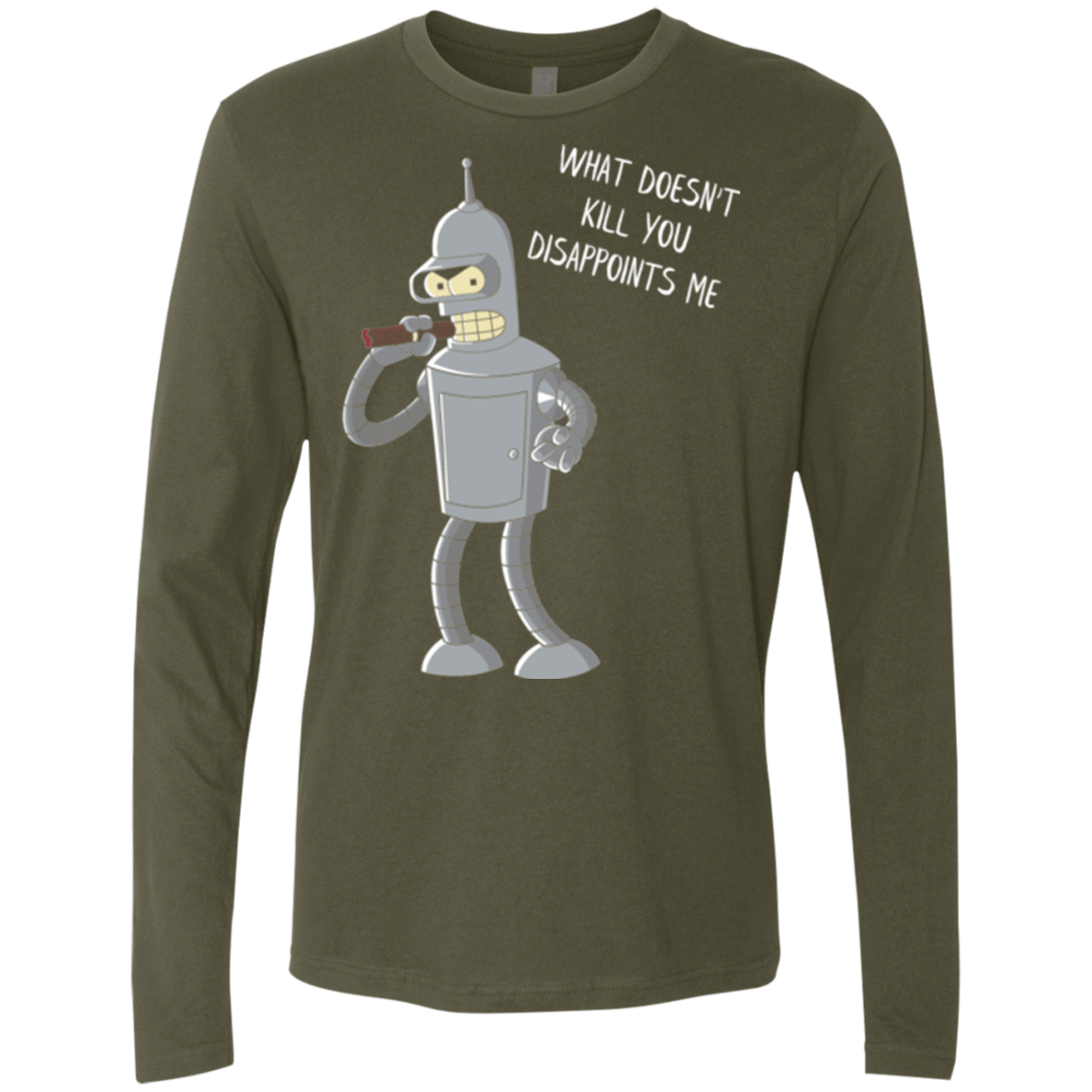 T-Shirts Military Green / S Disappointed Men's Premium Long Sleeve