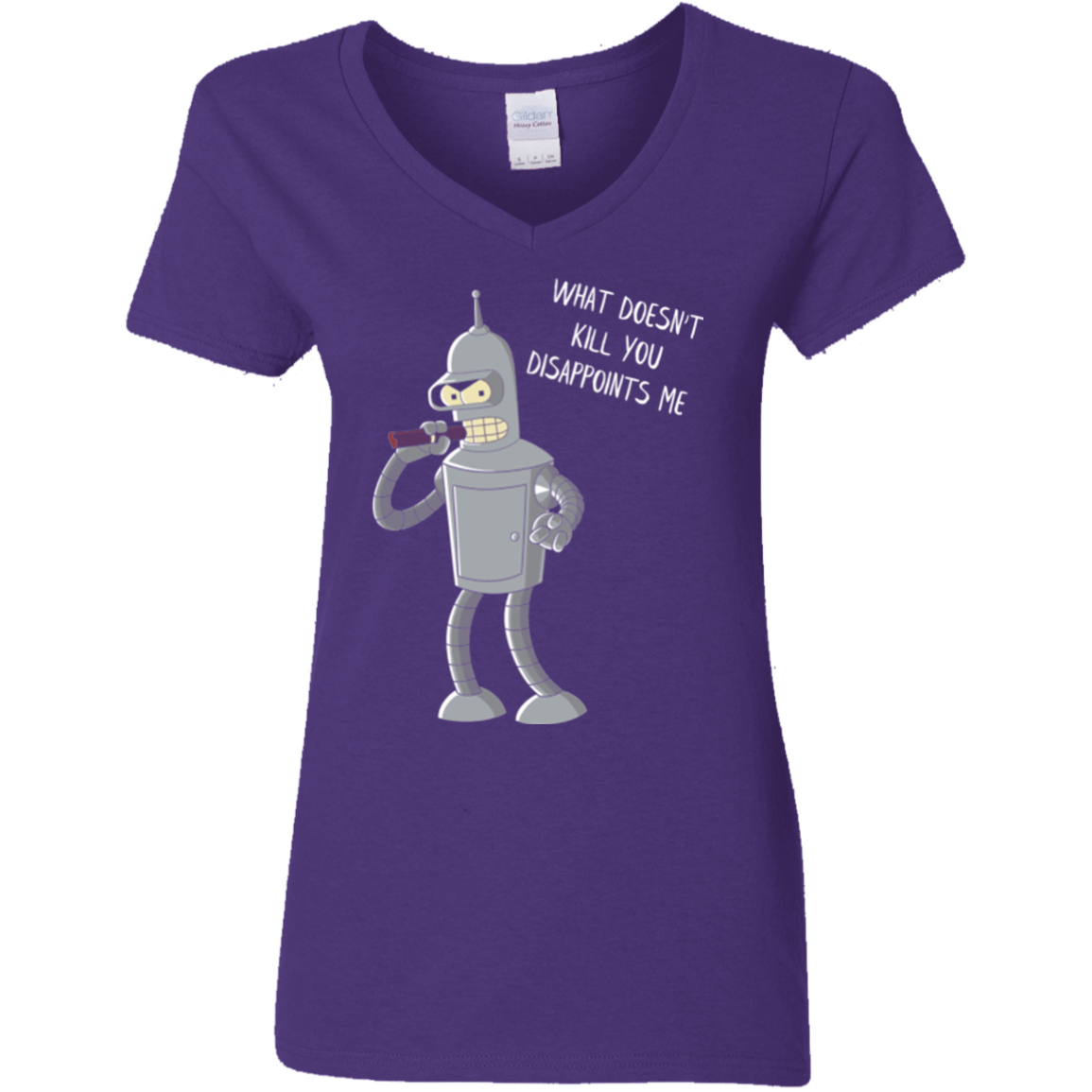 T-Shirts Purple / S Disappointed Women's V-Neck T-Shirt