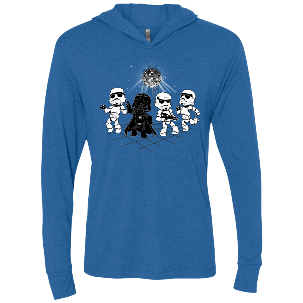 T-Shirts Vintage Royal / X-Small Disco Dark Side Triblend Long Sleeve Hoodie Tee