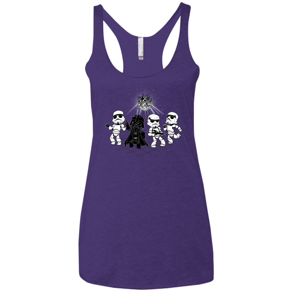 T-Shirts Purple / X-Small Disco Dark Side Women's Triblend Racerback Tank