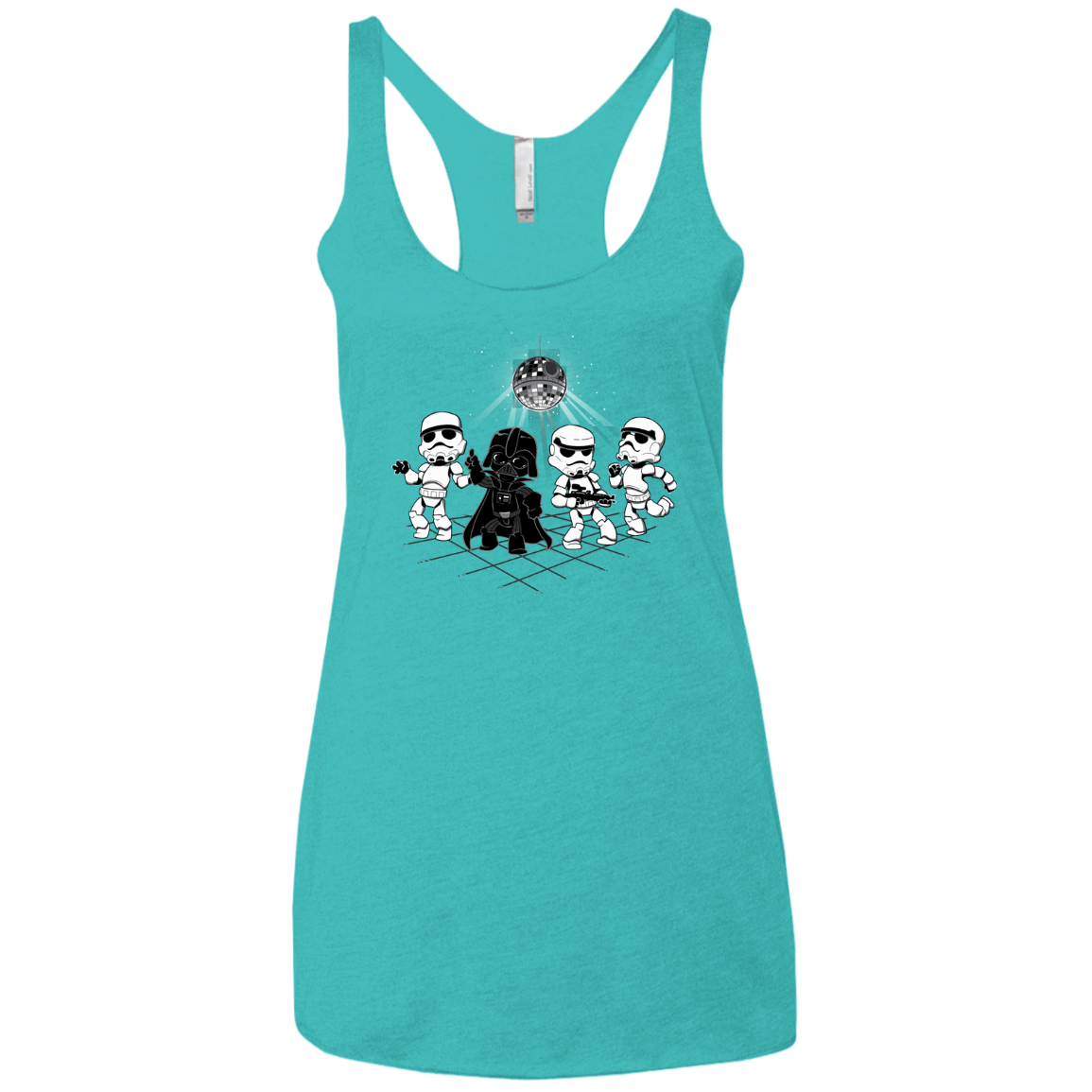 T-Shirts Tahiti Blue / X-Small Disco Dark Side Women's Triblend Racerback Tank