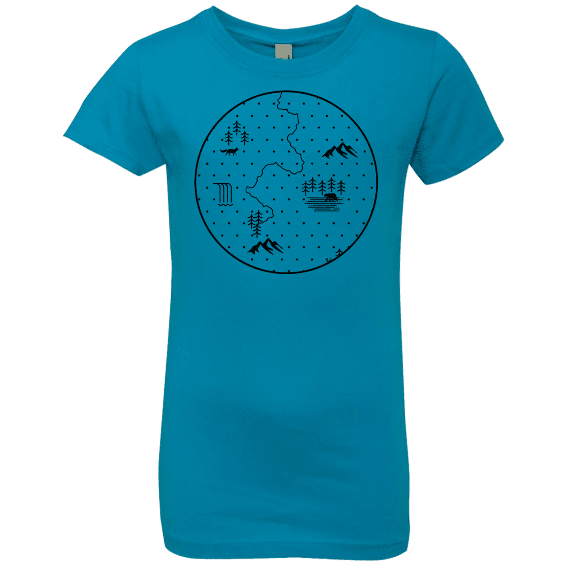 T-Shirts Turquoise / YXS Discovering Nature Girls Premium T-Shirt
