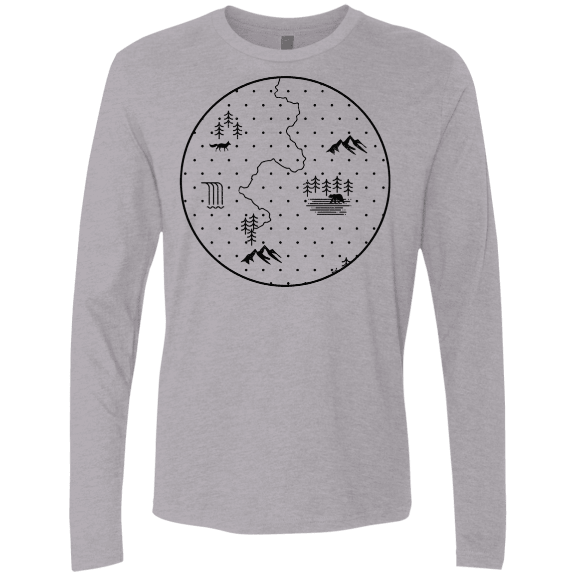 T-Shirts Heather Grey / S Discovering Nature Men's Premium Long Sleeve