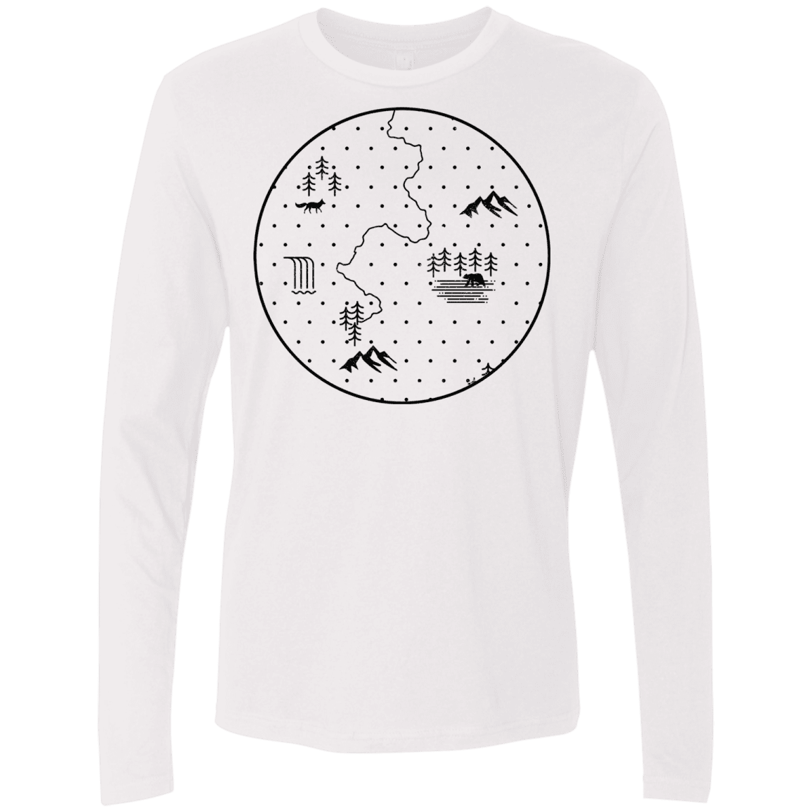 T-Shirts White / S Discovering Nature Men's Premium Long Sleeve