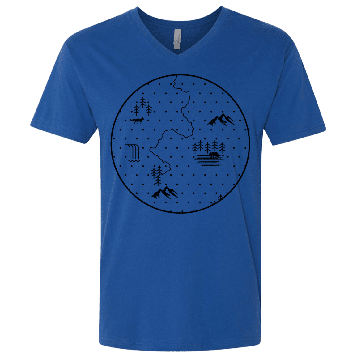 T-Shirts Royal / X-Small Discovering Nature Men's Premium V-Neck