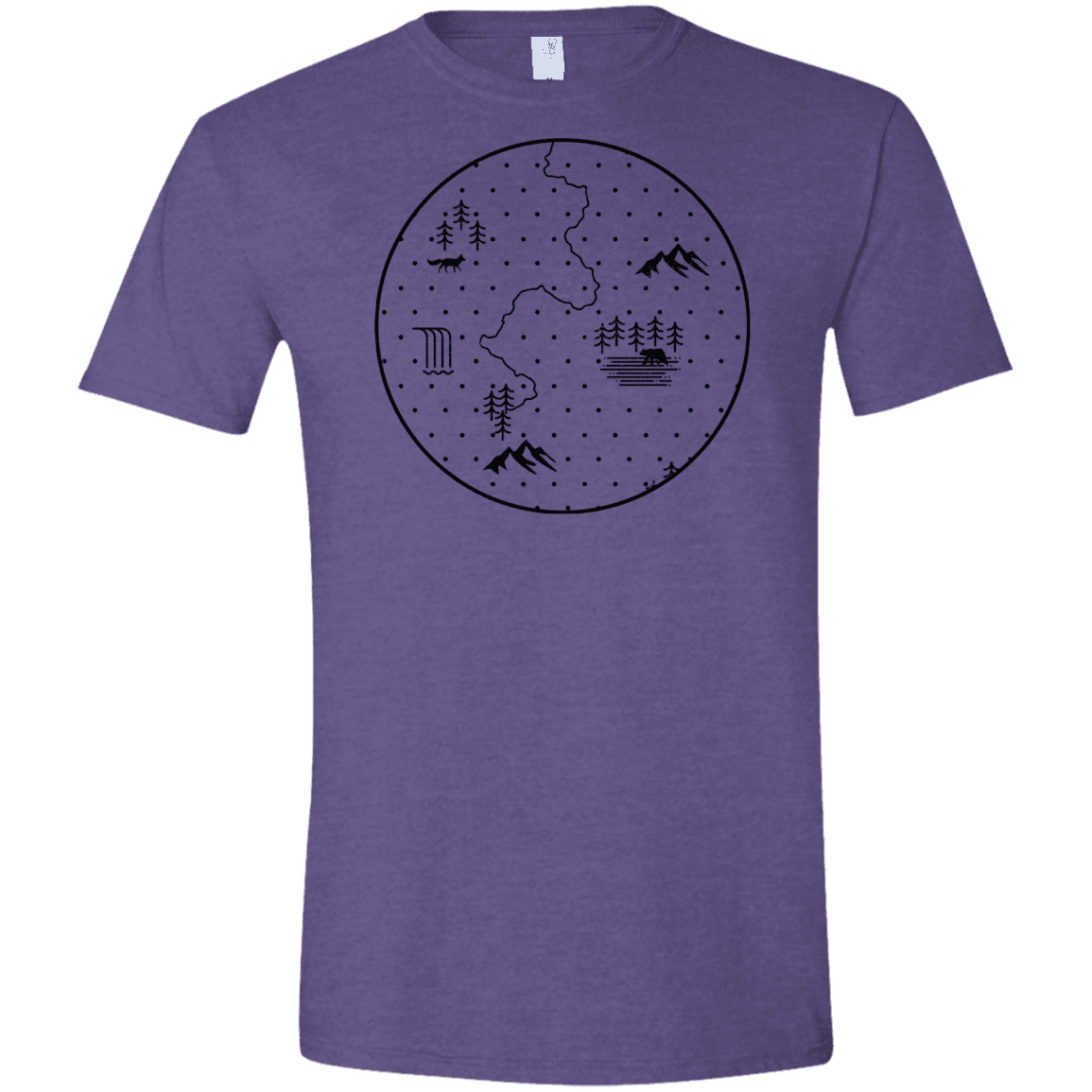 T-Shirts Heather Purple / S Discovering Nature Men's Semi-Fitted Softstyle