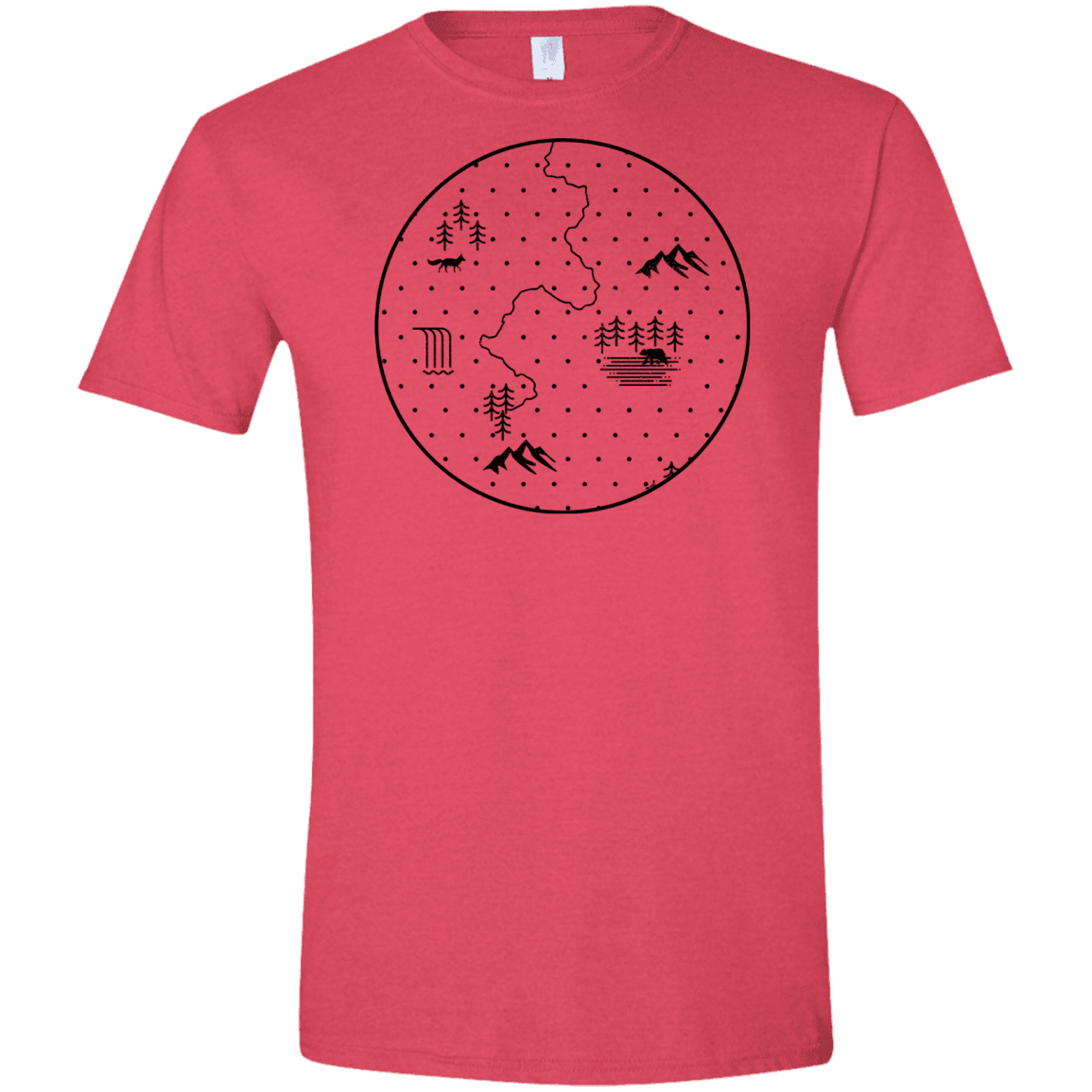 T-Shirts Heather Red / S Discovering Nature Men's Semi-Fitted Softstyle