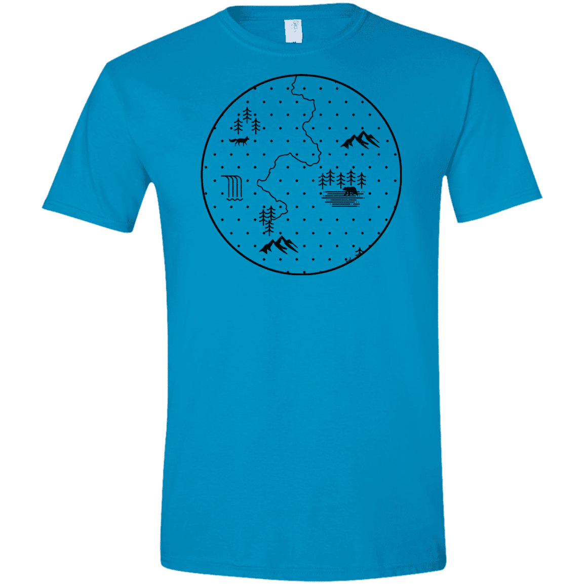 T-Shirts Sapphire / S Discovering Nature Men's Semi-Fitted Softstyle