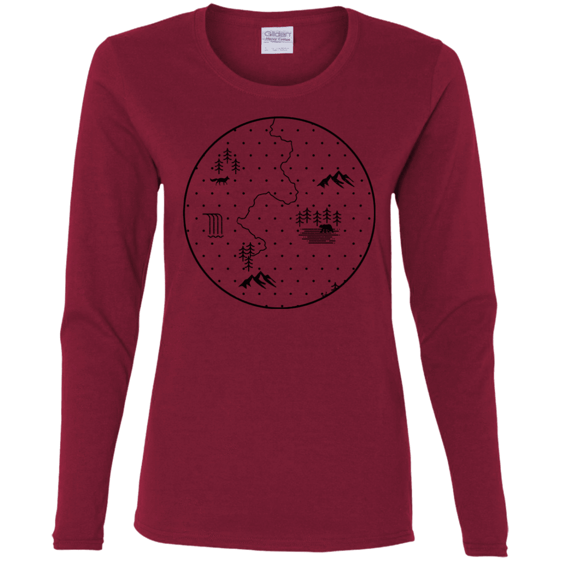 T-Shirts Cardinal / S Discovering Nature Women's Long Sleeve T-Shirt