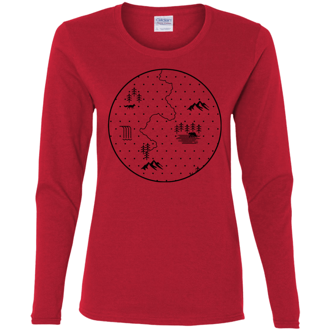 T-Shirts Red / S Discovering Nature Women's Long Sleeve T-Shirt