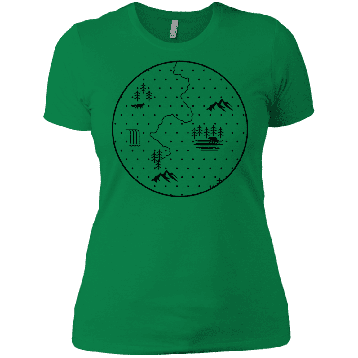 T-Shirts Kelly Green / X-Small Discovering Nature Women's Premium T-Shirt